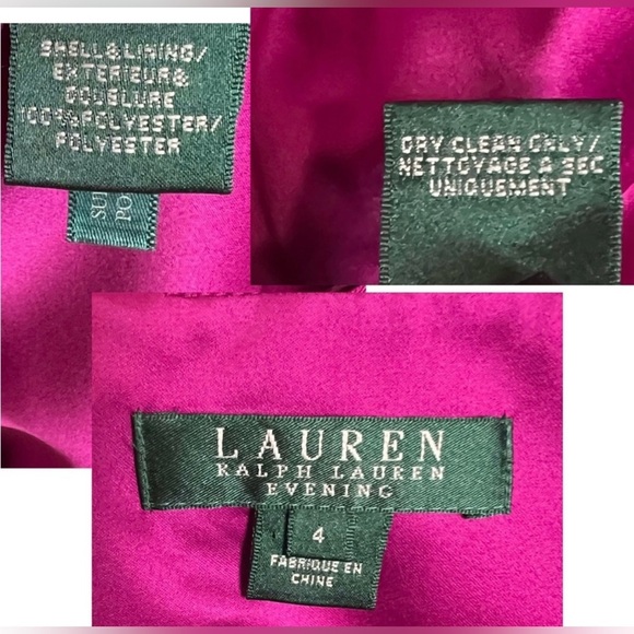 Lauren Ralph Lauren Halter Bow Dress in berry - Size: 4 - Picture 15 of 15